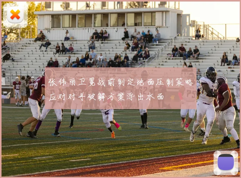 张伟丽卫冕战前制定地面压制策略应对对手破解方案浮出水面
